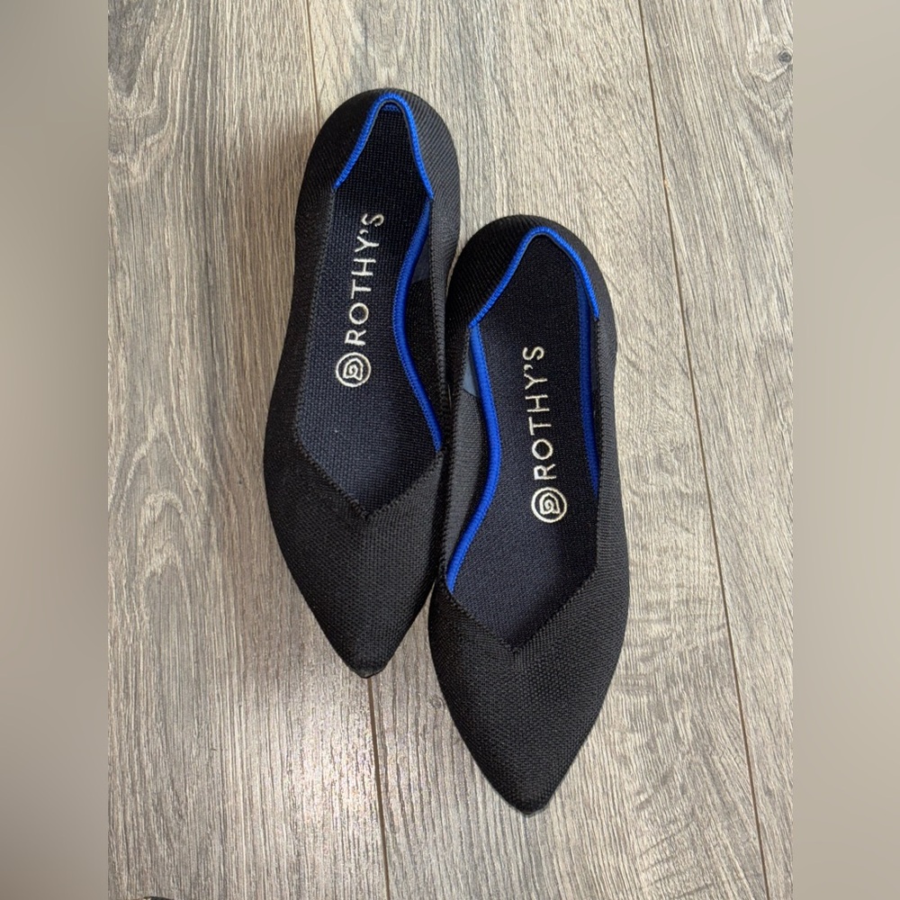 Rothy's Black and Blue Flats